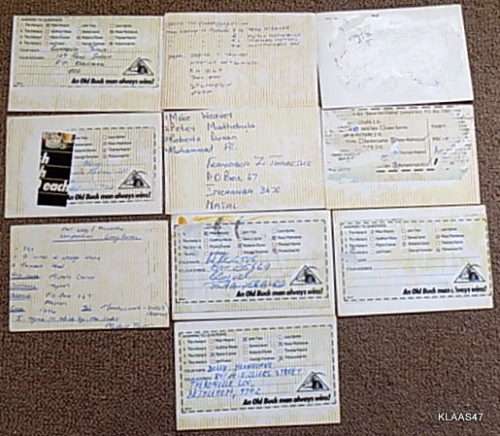 10 Post Cards - South African `Erica` fynbos Series - 1970`s - See pictures