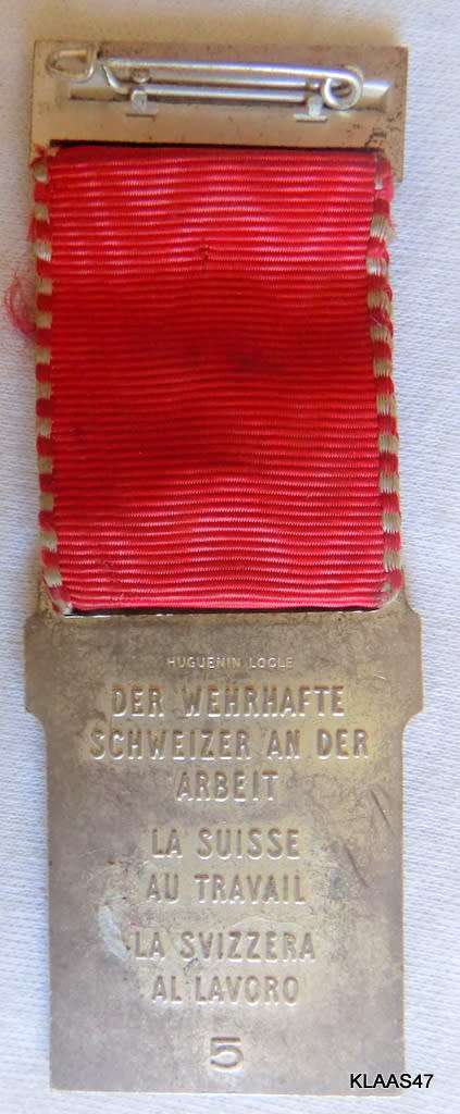 HUGUENIN LOCLE - Token - SSV SSC EFS TFC - DER WEHRHAFTE SCHWEIZER AN DER ARBEIT (1062)