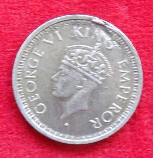 BRITISH INDIA - George VI - 1945 - 1/4 RUPEE (SILVER)