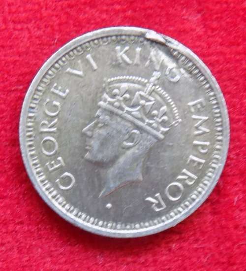 BRITISH INDIA - George VI - 1945 - 1/4 RUPEE (SILVER)