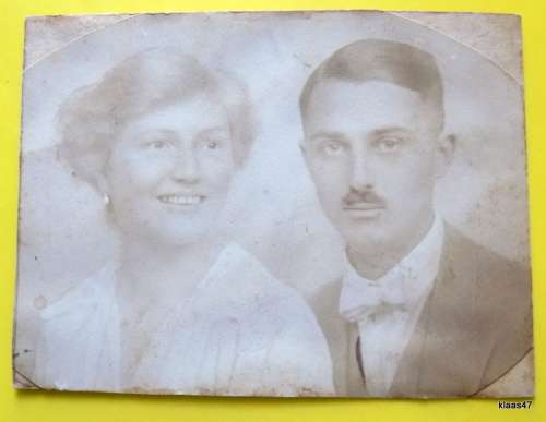 Vintage Photograph  - Corners cut and on a board.