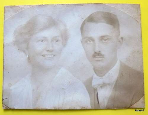 Vintage Photograph  - Corners cut and on a board.