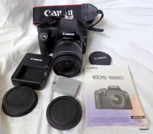 Canon EOS 1000D - Complete with Battery Charger, Instruction Booklet and Carry Case