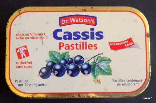 Dr Watson`s - Cassis Pastilles - Coop Schweiz, Basel - Empty Tin
