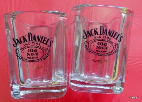 Jack Daniels - Old Time - Old No. 7 - 2 Tot Glasses - 6cm High
