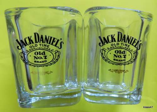 Jack Daniels - Old Time - Old No. 7 - 2 Tot Glasses - 6cm High