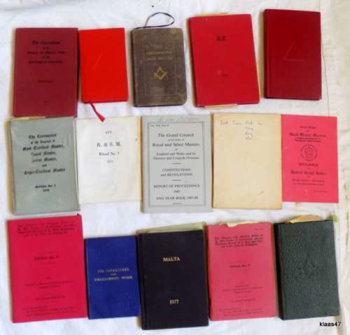Collection of 15 Masonic Freemasons books - see pictures