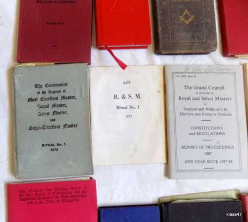Collection of 15 Masonic Freemasons books - see pictures