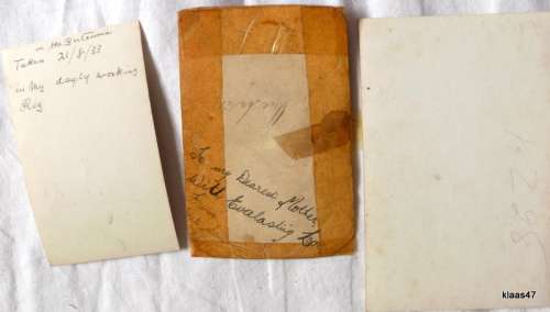 3 War Time Photographs - One dated 21.8.33 (LOT 3)