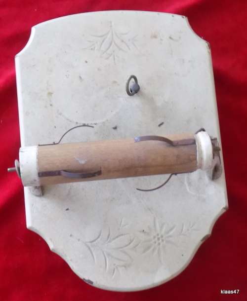 Vintage Wind Up Wooden Toilet Paper Holder Music Box - Working