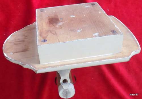 Vintage Wind Up Wooden Toilet Paper Holder Music Box - Working