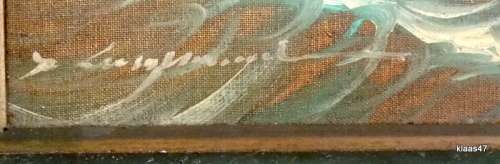 Tall Ship - Oil on board - Signed - Framed size 39x49cm - painting 35x45