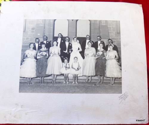 Professional Wedding Portrait - Black and White - 20x15cm (Mounting board 30.5x25cm damaged)