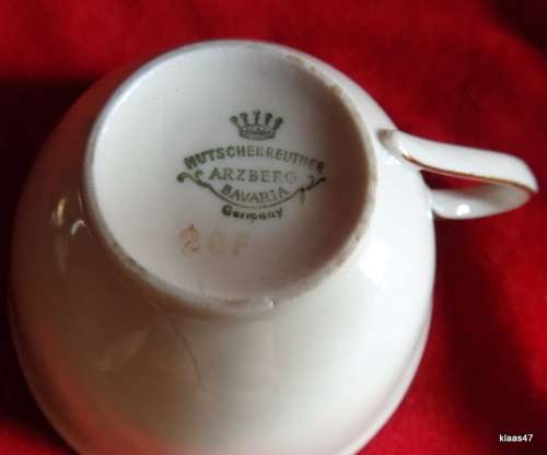 Hutschenreuther: Arzberg - White with Gold Trim - Cup and Saucer