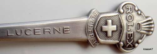 Rolex Souvenir Teaspoon - Lucerne - Bucherer of Switzerland - CB (Stainless Steel) No.1