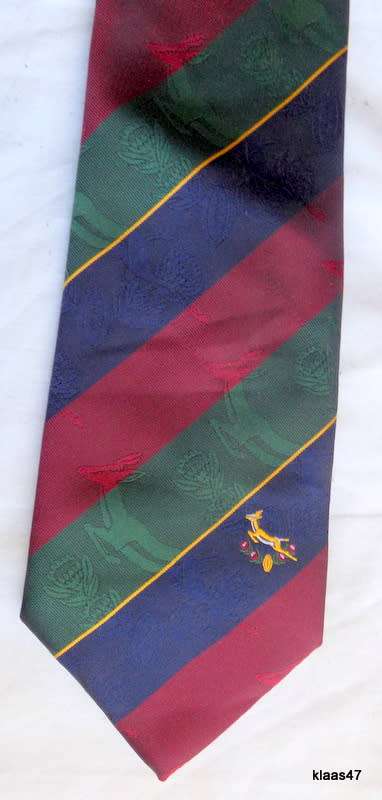 South African Rugby - Officially Approved Supporters Tie - Comme Soie by Cravateur
