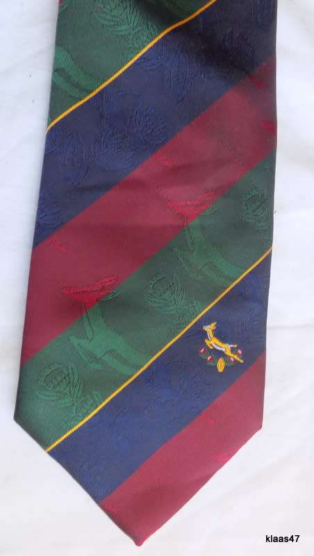 South African Rugby - Officially Approved Supporters Tie - Comme Soie by Cravateur