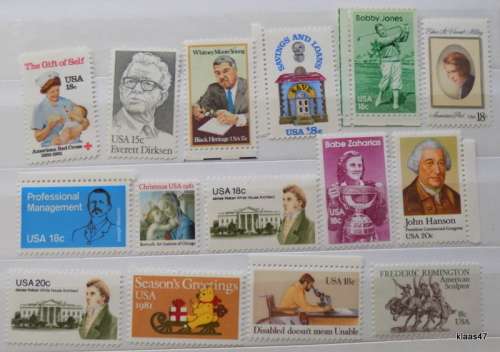 USA - Mixed Lot of 15 unused stamps