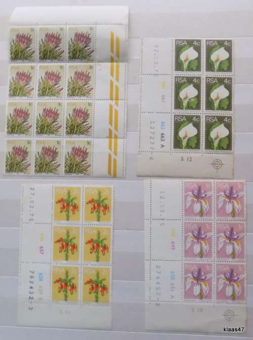 RSA - Mixed Lot of Blocks - Definitives (30  STAMPS) Unused