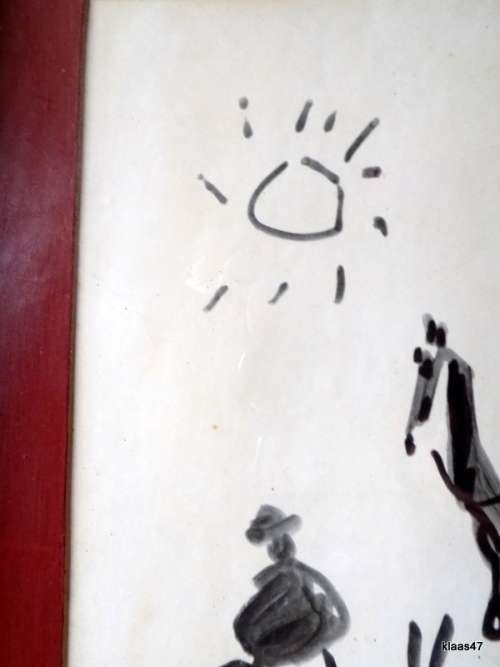 Don Quixote Sancho Panza - Pablo Picasso - Framed Print - Framed size 45x56cm - Picture 33x43cm