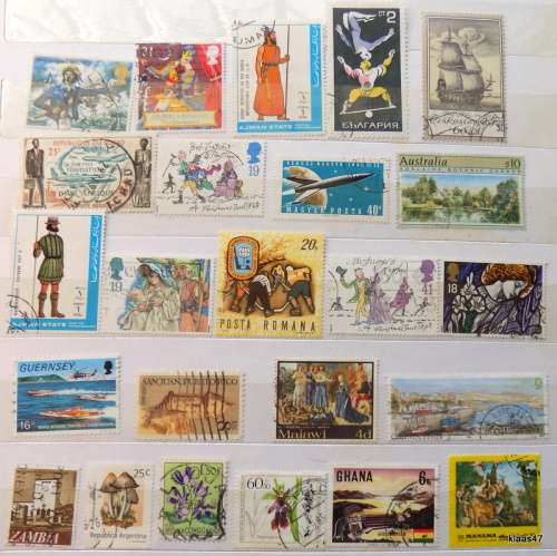 World Mix - Mixed Lot of 24 Used stamps