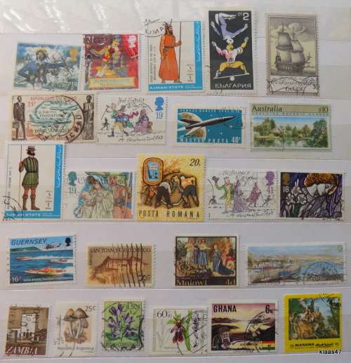 World Mix - Mixed Lot of 24 Used stamps