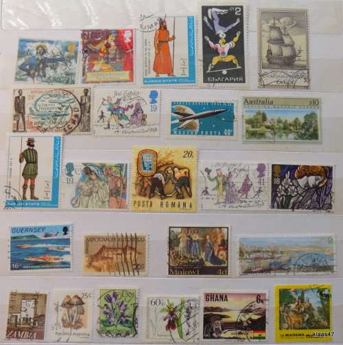 World Mix - Mixed Lot of 24 Used stamps