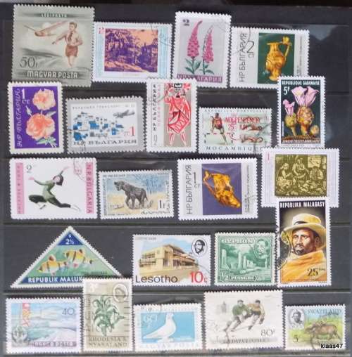 World Mix - 22 Used (some hinged) stamps