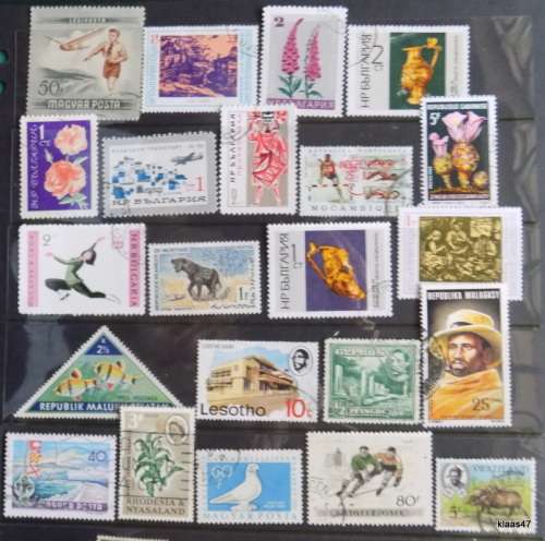 World Mix - 22 Used (some hinged) stamps