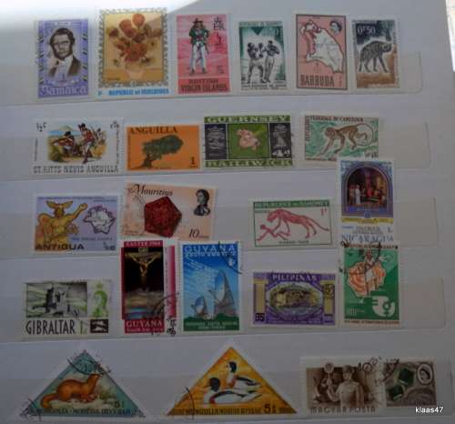 World Mix - Mixed Lot of 23 Used and Unused stamps some hinged