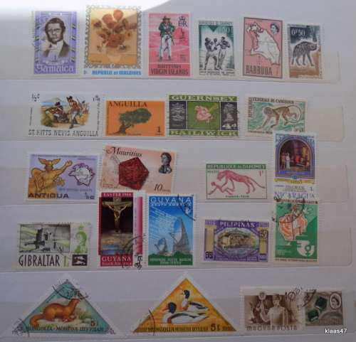 World Mix - Mixed Lot of 23 Used and Unused stamps some hinged
