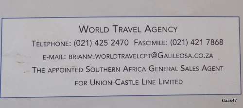 Union-Castle Line - Centenary Voyage Brochure - Victoria - December 1999 to February 2000