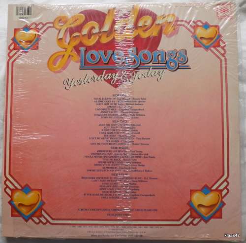 Golden Love Songs Yesterday and Today - Various Artists - CBS - AGP 137/138 - 2 LP Set (Pink)