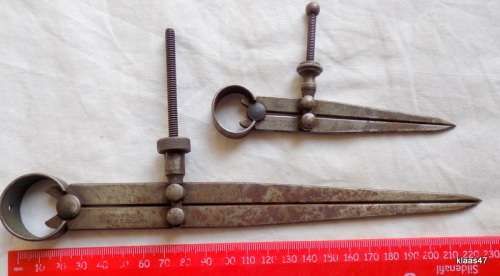Vintage Dividers - Moore and Wright - Sheffield England - 12cm Long and 23cm Long