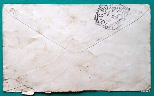 Boer War Era Censor Letter - Malmesbury to Cape Town - FE 27 02