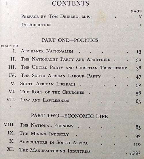 The Choice before South Africa - E S Sachs - 1952 - Hardcover (No Dustcover)