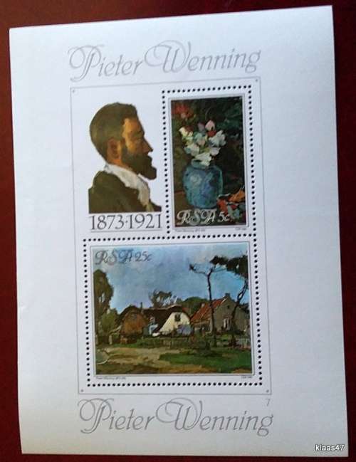 RSA - 1980 - Pieter Wenning -  Miniature Sheet - Unused