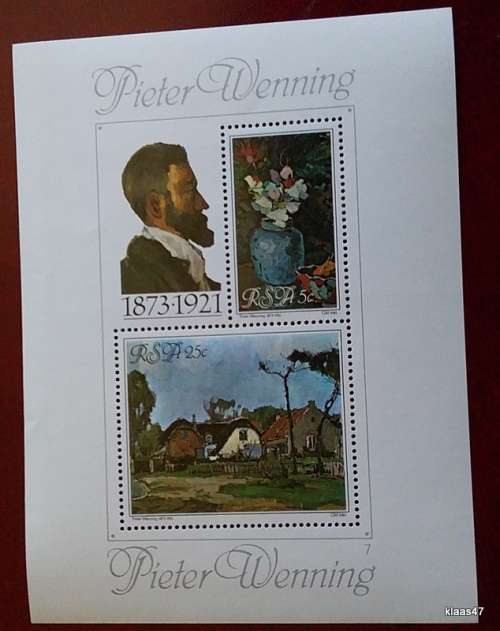 RSA - 1980 - Pieter Wenning -  Miniature Sheet - Unused