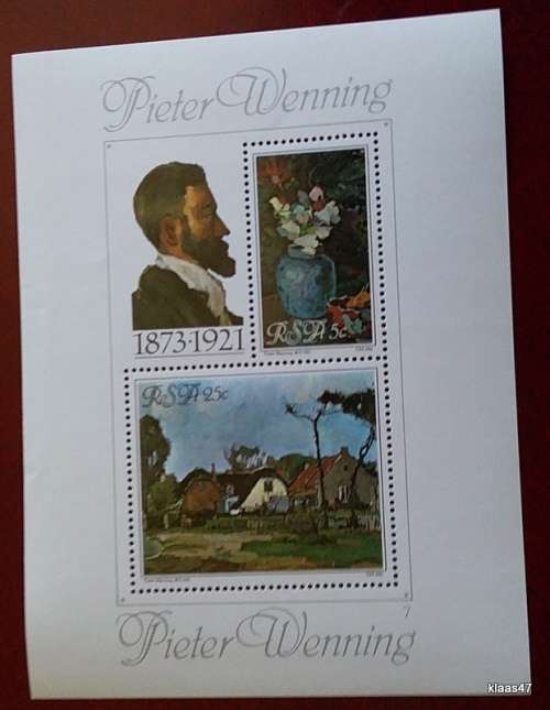 RSA - 1980 - Pieter Wenning -  Miniature Sheet - Unused