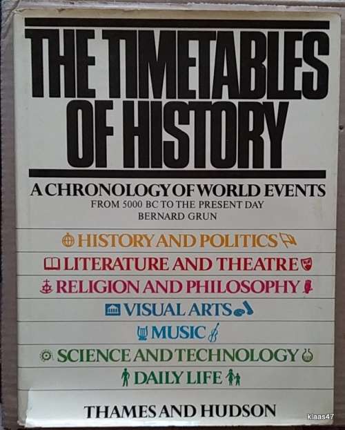 The Timetables of History - A Chronology of World Events - Bernard Grun - Hardcover