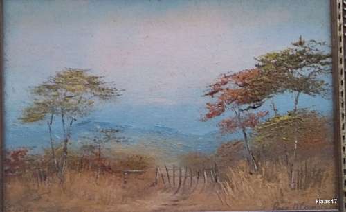 Landscape - Oil - Painted on Hardboard - Rosie O Connor - Framed size 38.5x29cm
