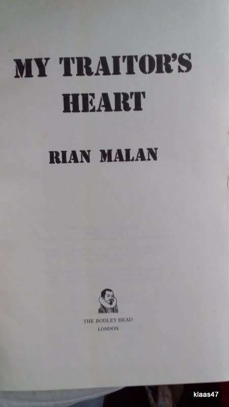 My Traitor`s Heart - Rian Malan - Hardcover