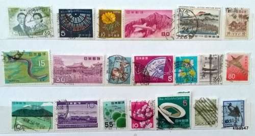 Japan - Mixed Lot of 20 Used (some Hinged) stamps