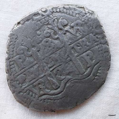 Silver Spanish Cob Coin - 8 reales - Bolivia