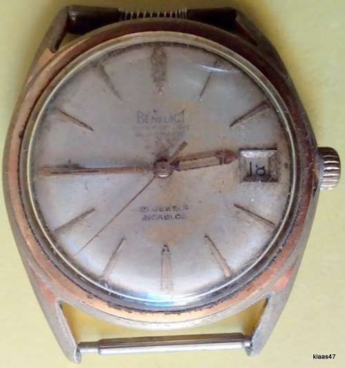 Benedict - Incabloc - S/Steel back - Not working (for parts) No strap - 30mm Diam glass