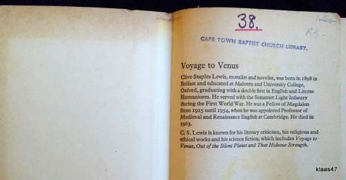 Voyage to Venus - C S Lewis - Paperback