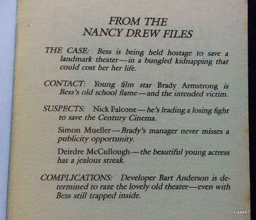 The Nancy Drew Files - Case 38 - The Final Scene - Carolyn Keene - Paperback