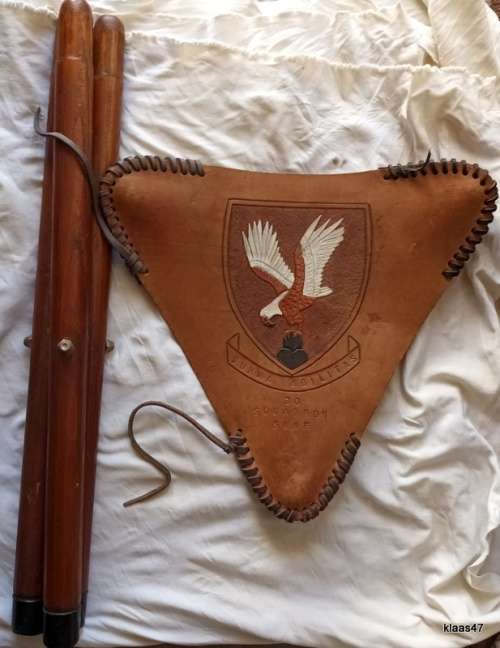 Other War Memorabilia - SAAF - (30 Squadron Emblem) - On Leather seat ...