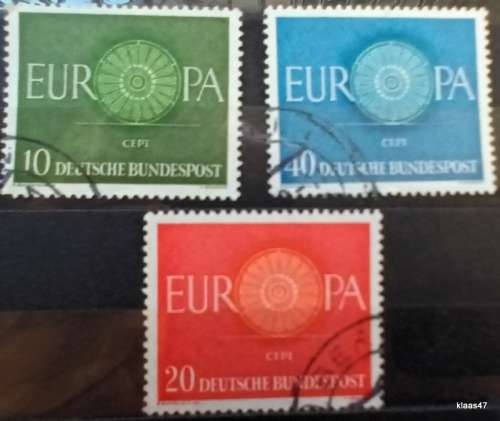 Germany - 1960 - Europa - Set of 3 Used Hinged stamps
