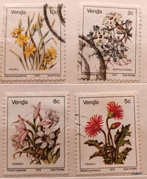 Venda - 1979 - 1st Definitive - Flowers - 4 Used stamps